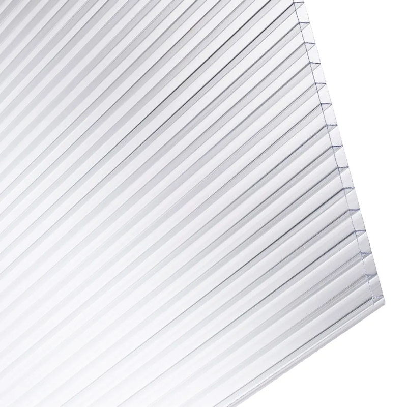 Şeffaf Oluklu Polikarbon Levha 10 mm (600 cm x 210 cm) - İthal